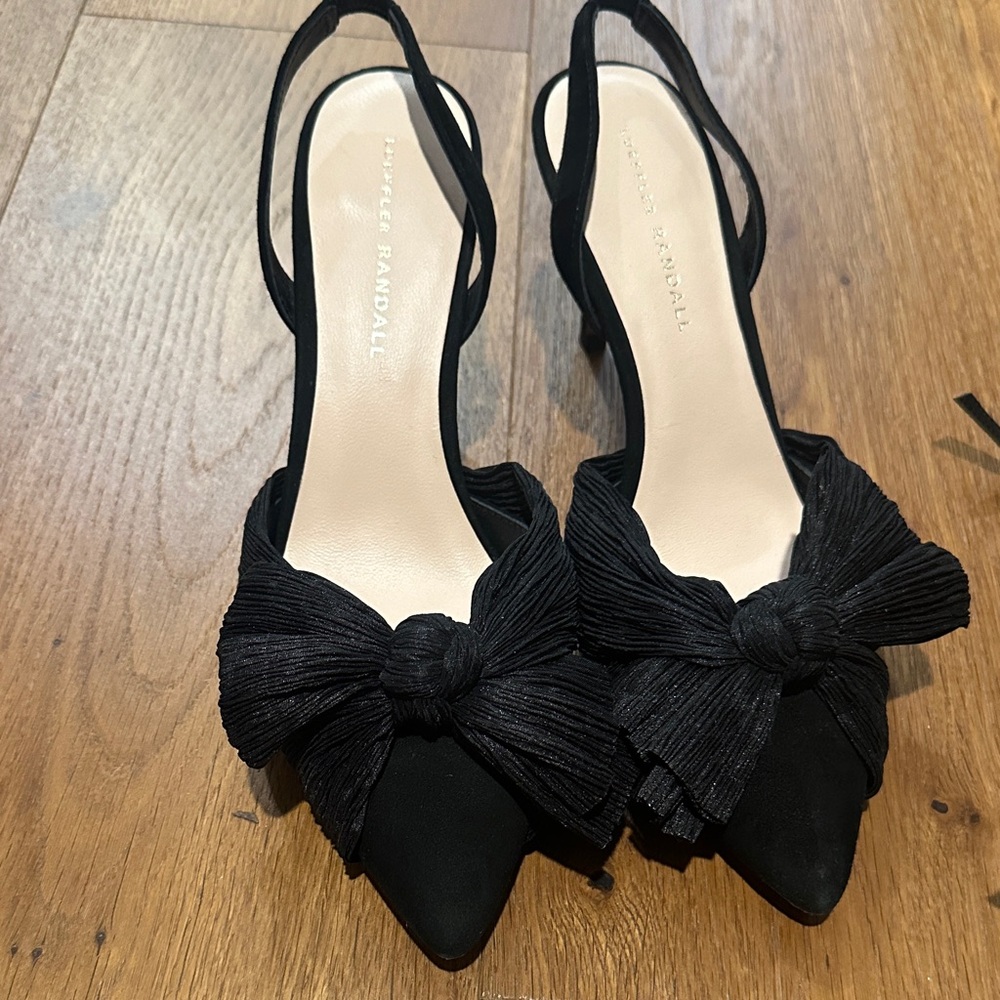 Loeffler Randall Black Bow Pointed Heels